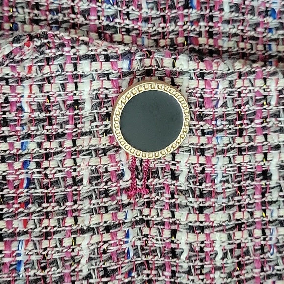 BAGATELLE COLLECTION Plus Boxy Fit Boucle Blazer, 1X, Pink multi, NWT - Picture 7 of 14